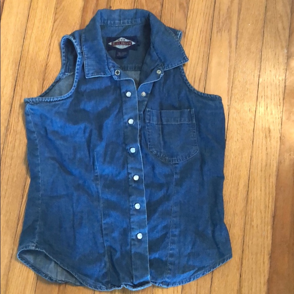 Jean button up shirt